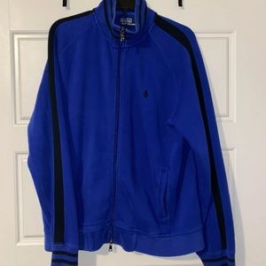 mens vinatage polo jacket large